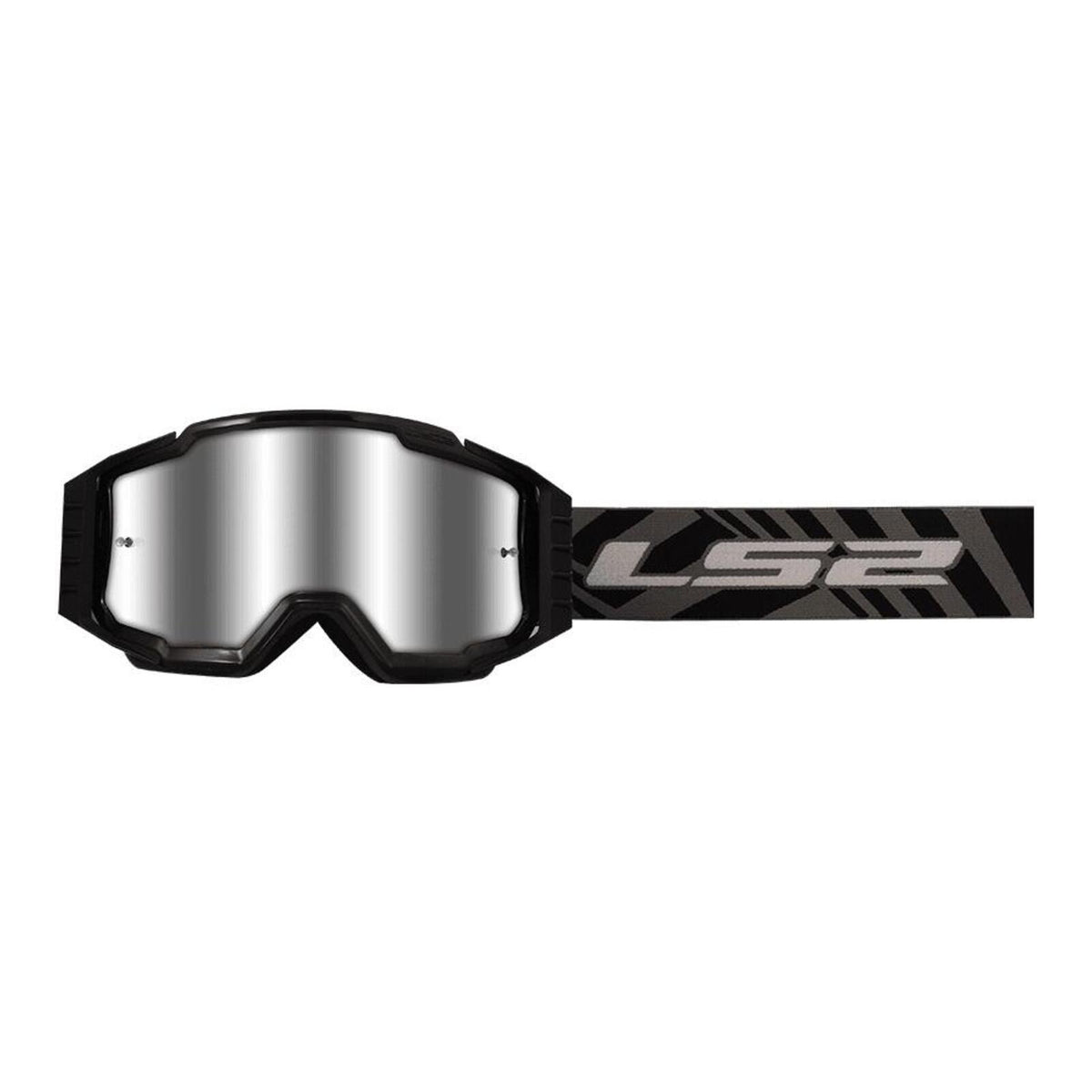 LS2 Charger Pro Goggle - Black with Silver Visor