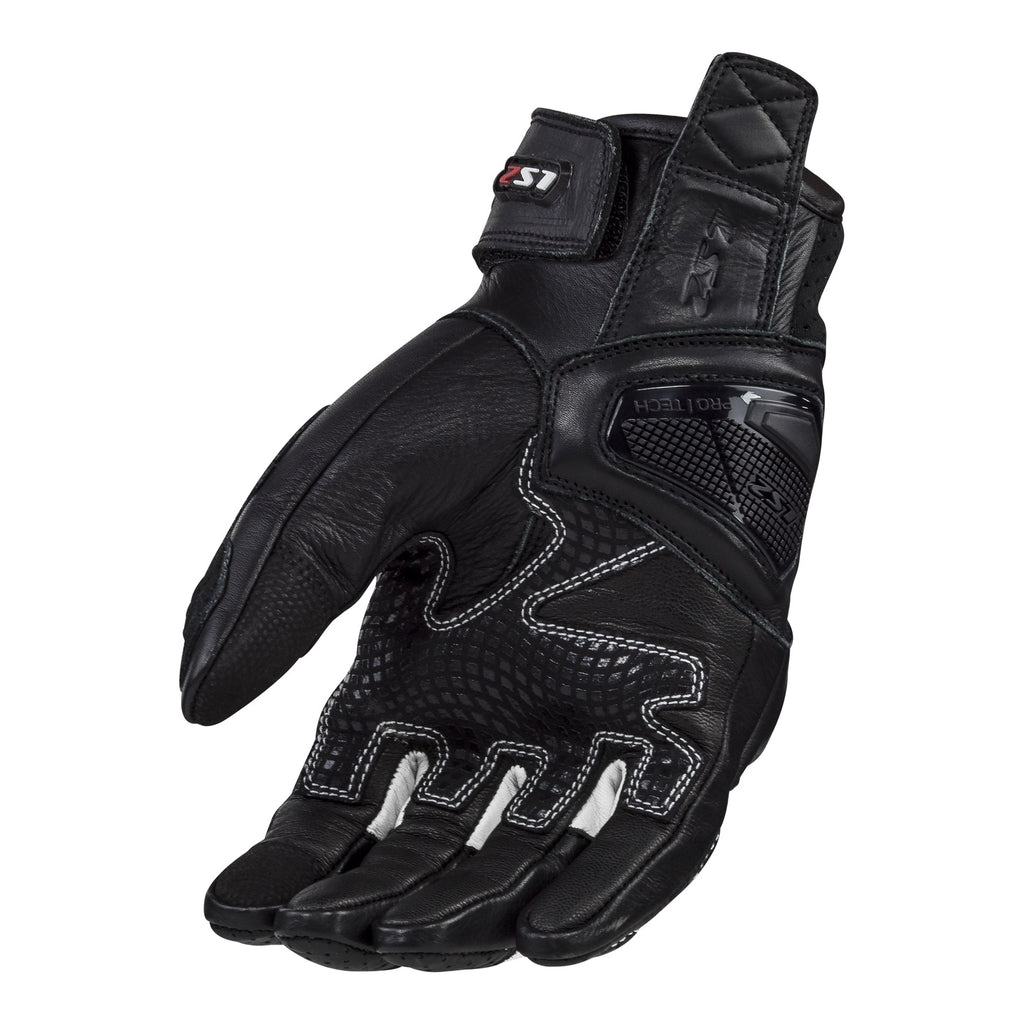 LS2 Spark 2 Leather Men's Glove - Black / White