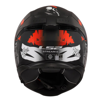 LS2 FF808 Stream II Angry Monkey Helmets - Matte Black / Red 06