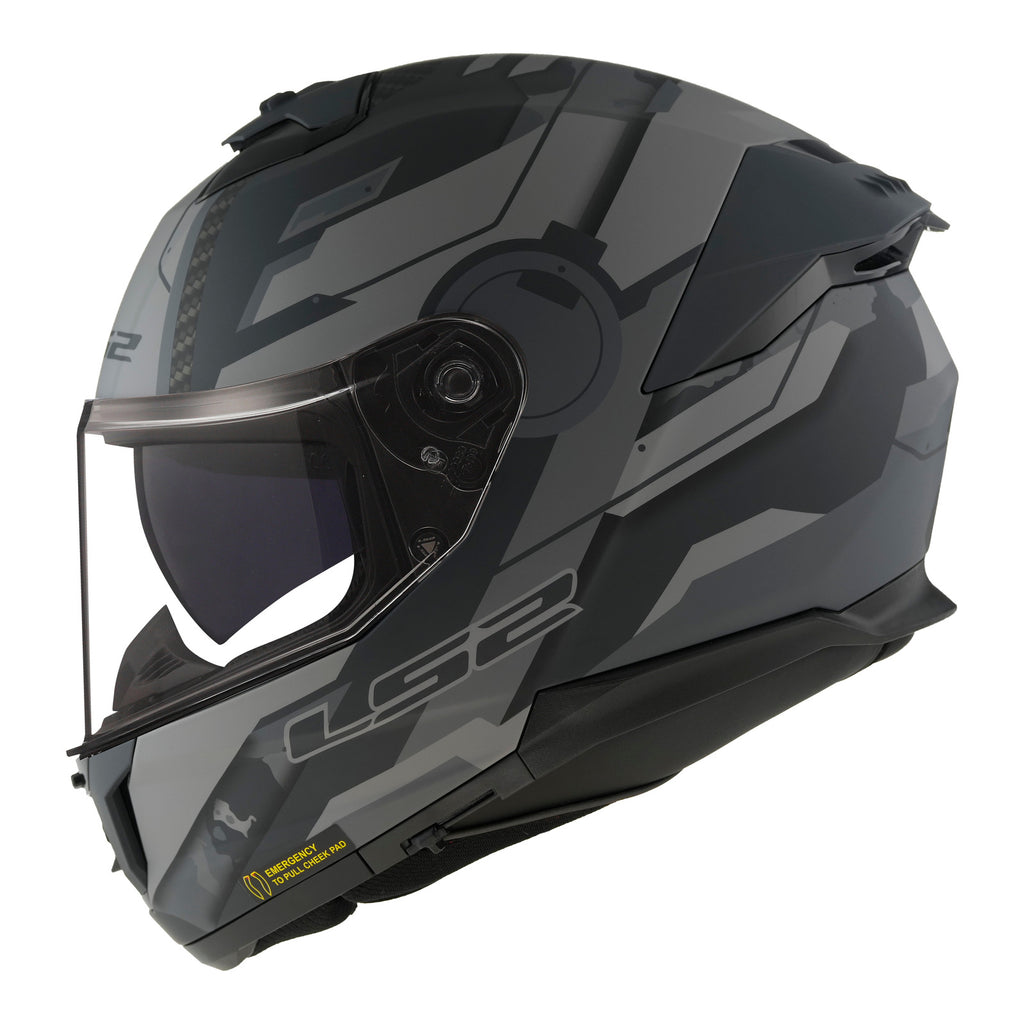 LS2 FF808 Stream II Shadow - Matte Titanium / Grey