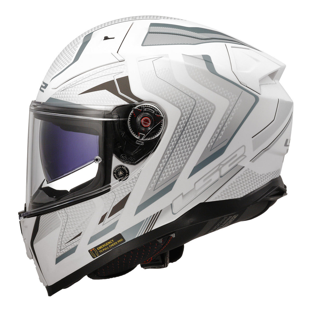 LS2 FF811 Vector II Alizer - Matte White / Silver 06
