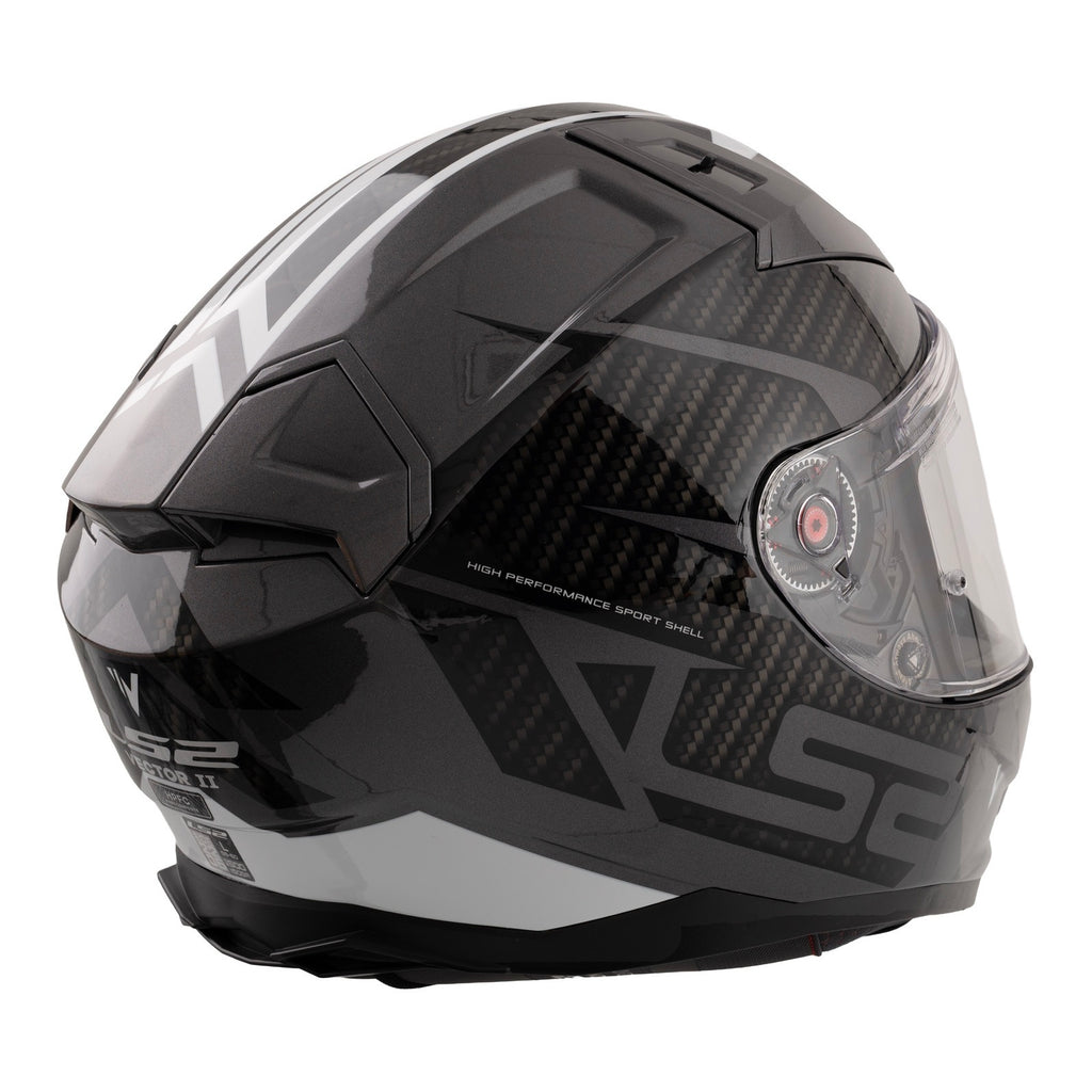 LS2 FF811 Vector II Splitter Helmets - Gloss Black / White 06