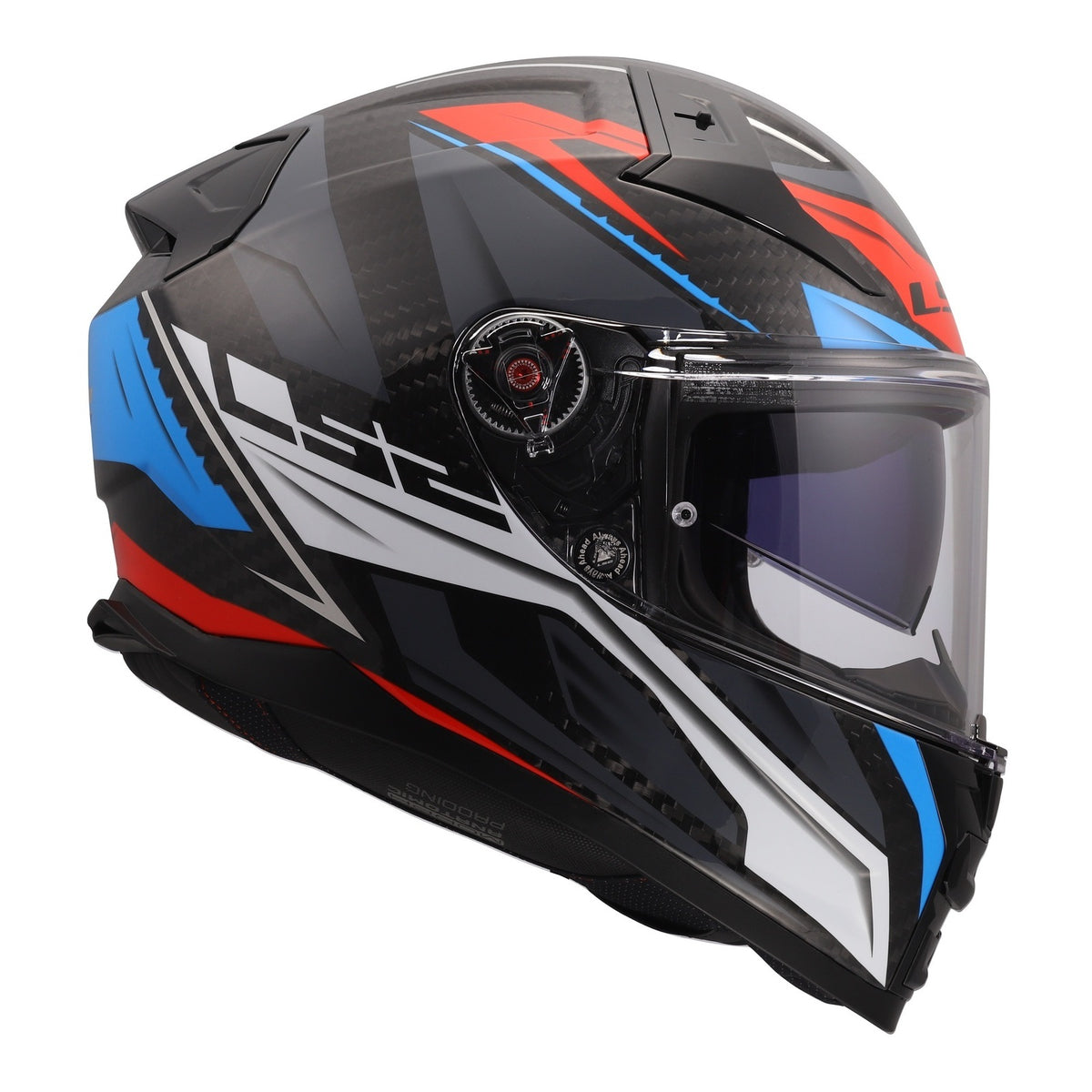 LS2 FF811 Vector II Carbon Savage Helmets - White / Blue / Red