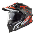 LS2 MX701 Explorer Spire Helmet - Black / Titanium / Red 06