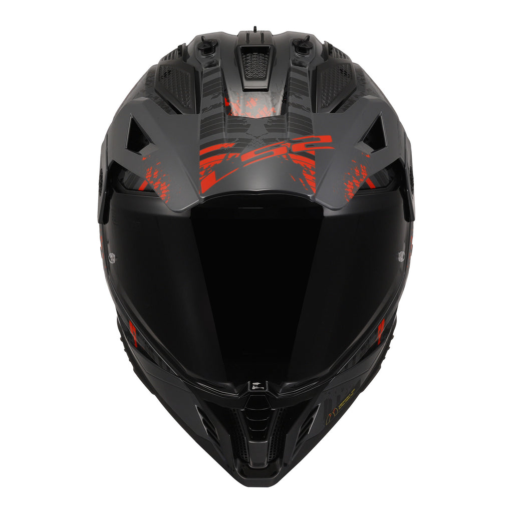 LS2 MX702 Pioneer II Crazy - Black / Grey / Red 06