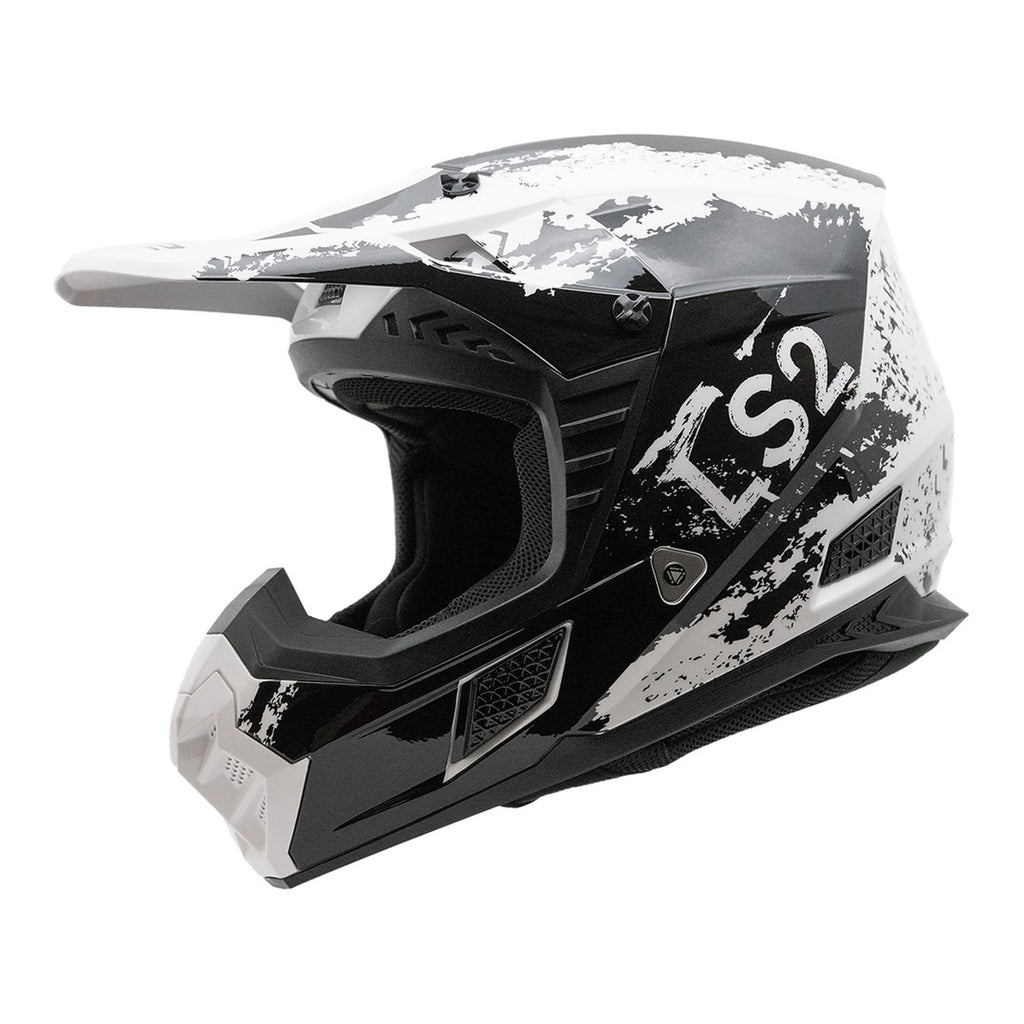 LS2 MX706 COZ Hyde Helmet - Black / White
