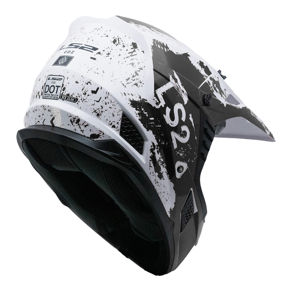LS2 MX706 COZ Hyde Helmet - Black / White