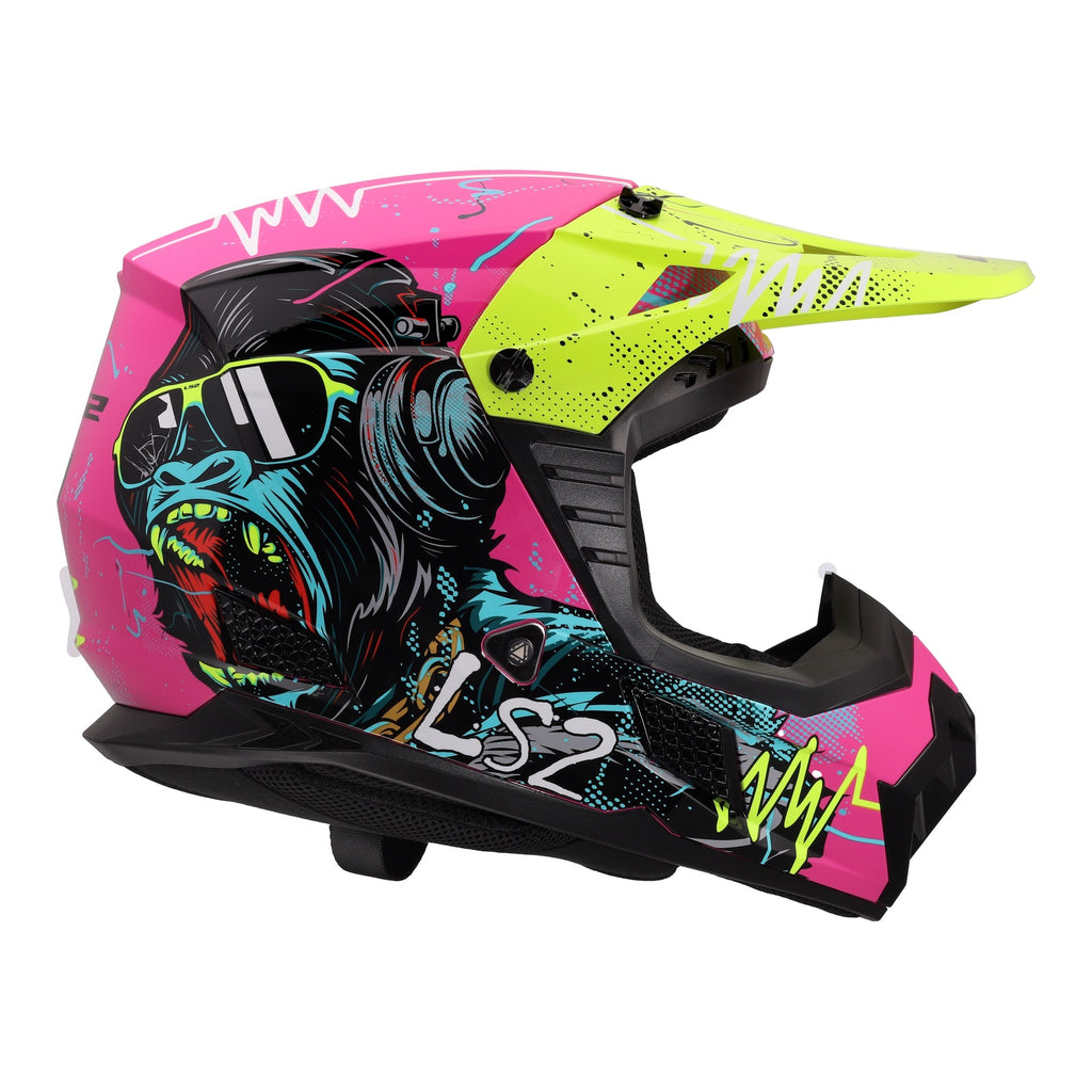 LS2 MX706J COZ Junior Gorilla Helmet - Gloss Purple