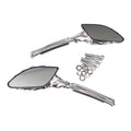 Whites Mirror - Universal Skeleton Hand Chrome / Black Harley (Pair)