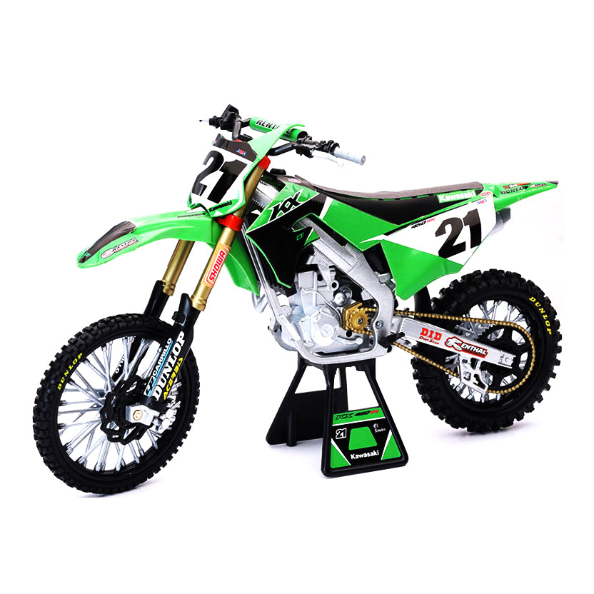 MODEL DIRT BIKE KAWASAKI KX450 1:6 SCALE BY NEW RAY JASON ANDERSON