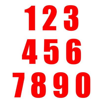 Whites Race Number - Red #3 (10 Pack)