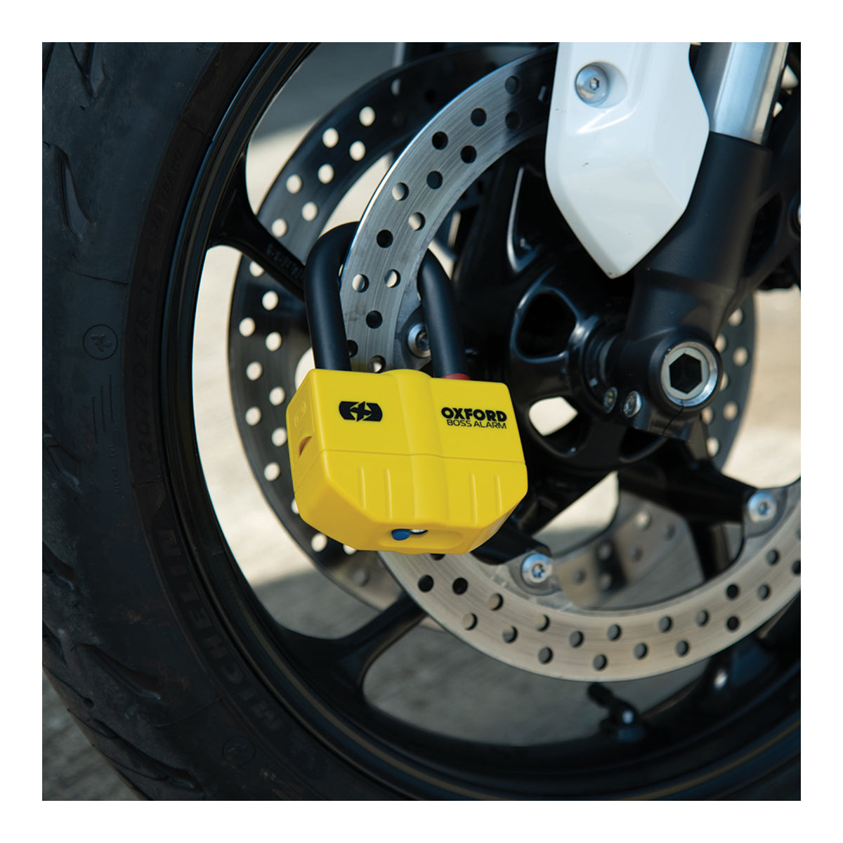 Oxford Disc Lock Alarm Boss 14mm - Yellow