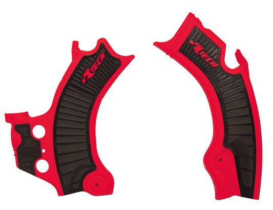 FRAME GUARDS RTECH HONDA CRF250R 22-ON CRF250RX 22-ON CRF450R 21-ON CRF450RX 21-ON RED BLACK