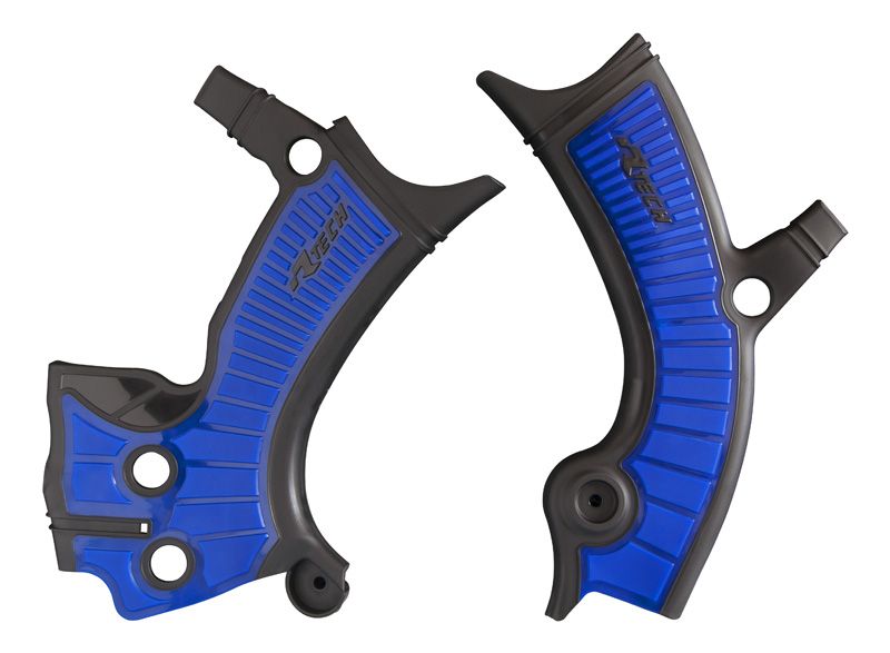 FRAME GUARDS RTECH YAMAHA YZ250F 19-ON YZ250FX YZ450FX 21-ON YZ450F 18-ON BLUE BLACK