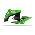 Polisport Radiator Scoops Kawasaki KX250F ('09-'12) - Green/Black (Top/Bottom)