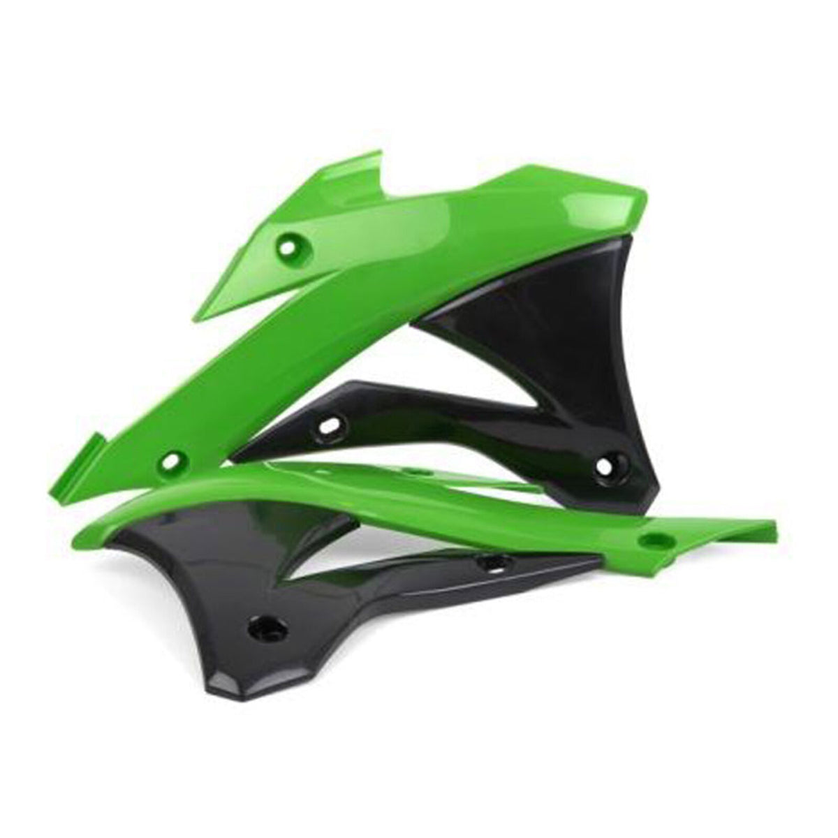 Polisport Radiator Scoops Kawasaki KX85/100/112 '14- Green / Black