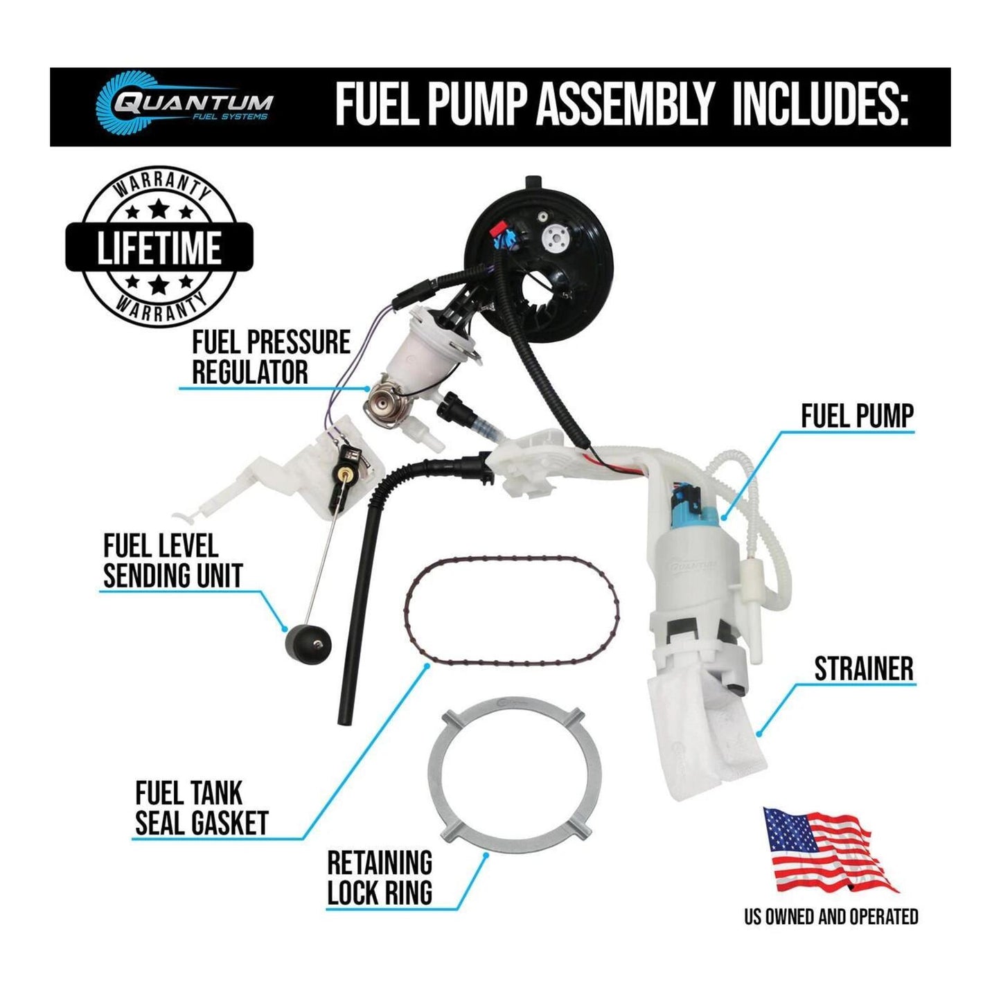 Quantum In-Tank EFI OEM Replacement Fuel Pump with Assembly
