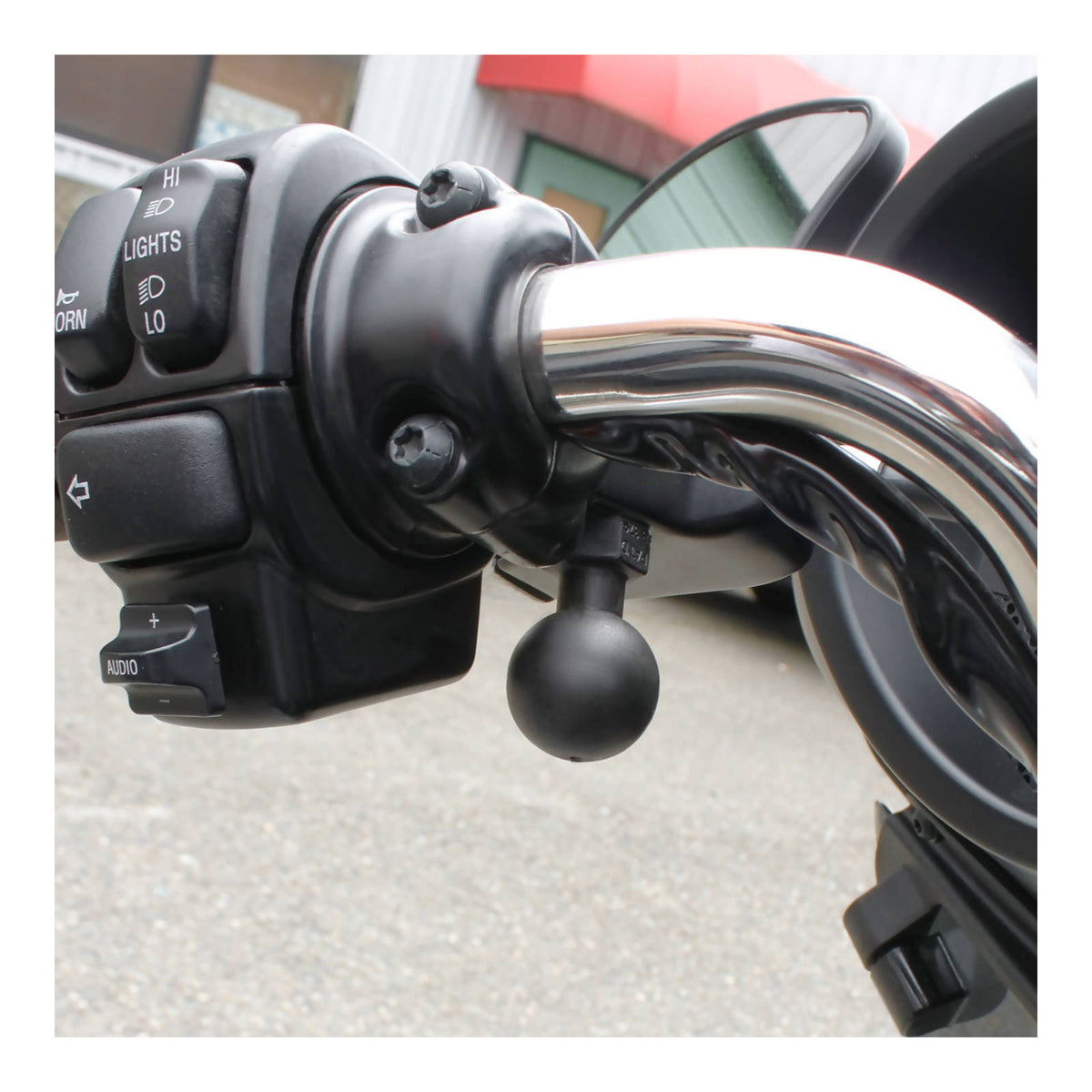 RAM Tough-Ball Mirror Base For Harley-Davidson Motorcycles