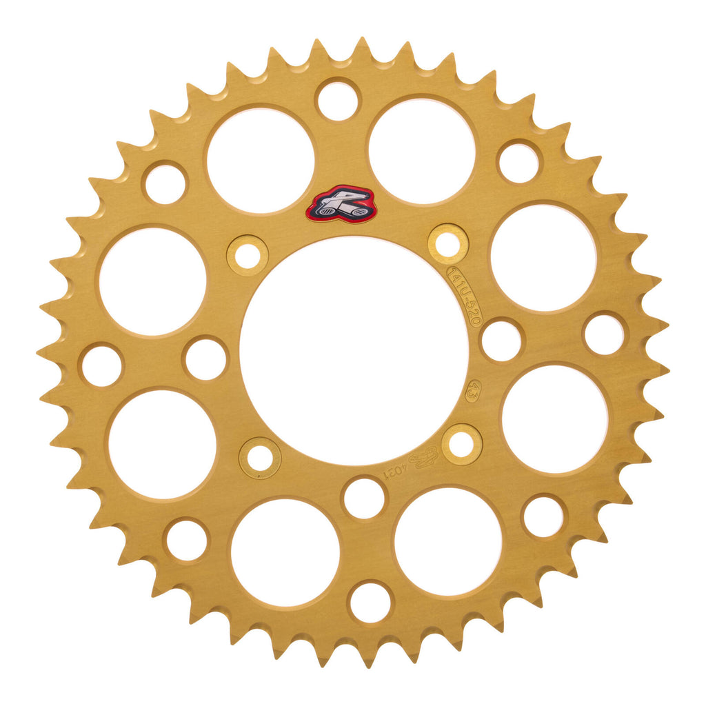 Renthal Sprocket Rear Gold 43T Alloy 7075 T6 Grooved