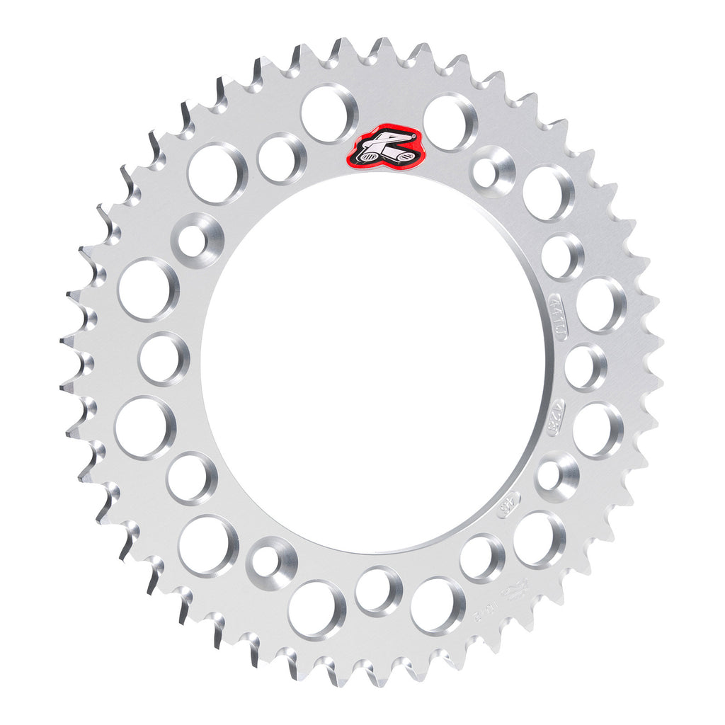 Renthal Rear Sprocket - Silver 46T Alloy 7075-T6 Grooved