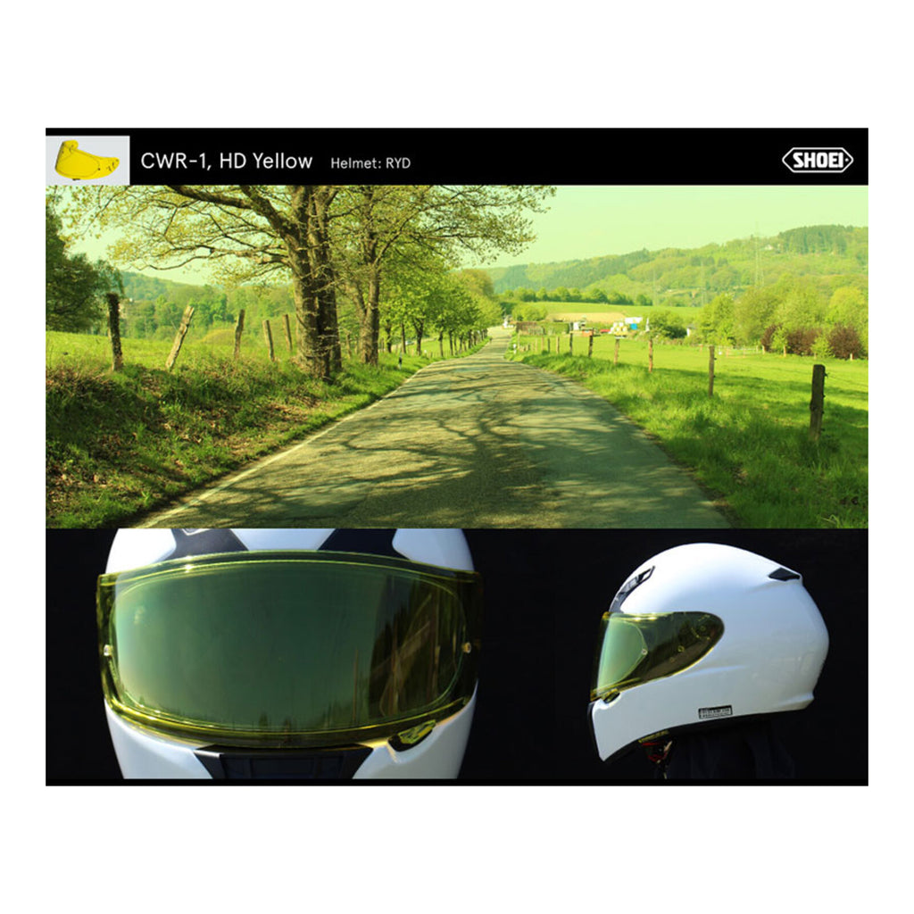 Shoei Visor NXR Ryd (X-Spirit 3 CWR-F) High Defintion Yellow Flat