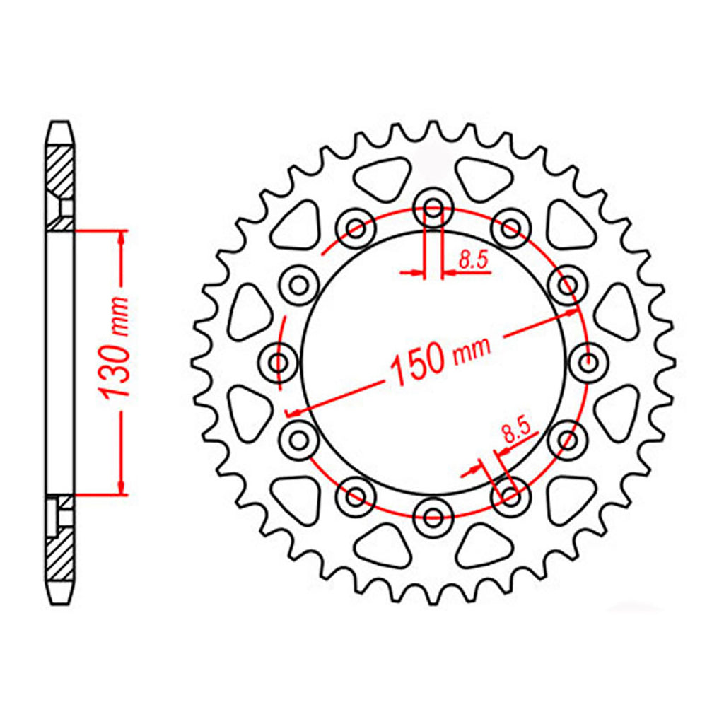Sprocket Kit Honda XR200 (6 Stud) - 520H 12/48