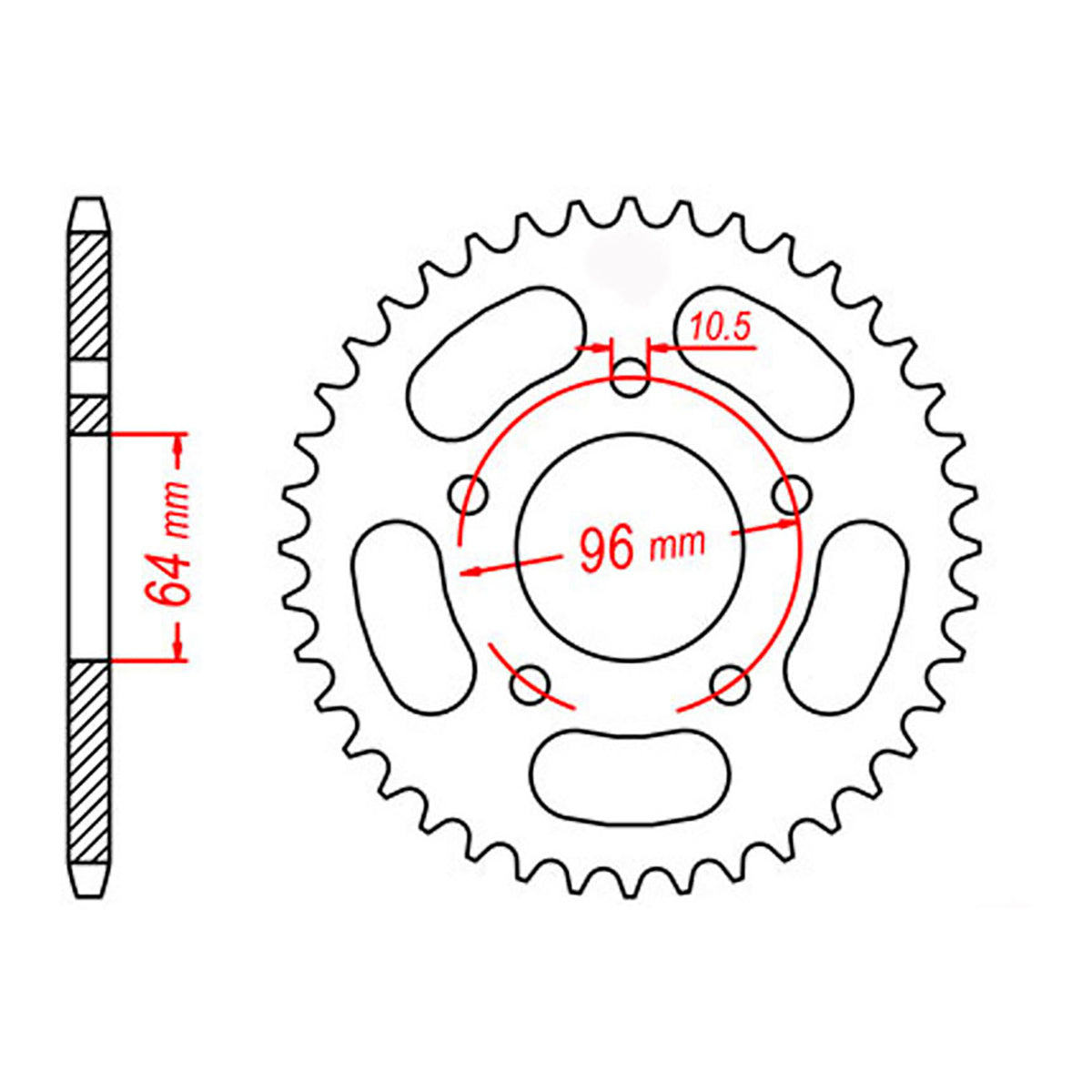 Sprocket Kit Honda XRB200 Brazil- 520SO 12/55
