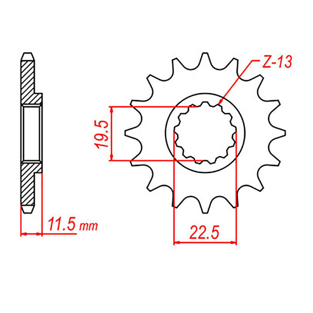 SPKT KIT DRZ125 / KLX125 Big Whl - 428KRO 14/57
