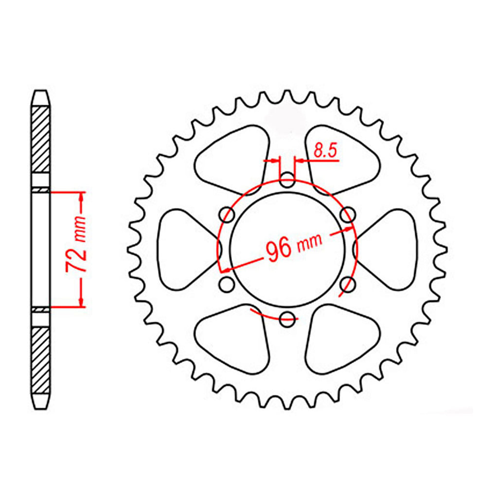 Sprocket Kit Suzuki DR250 '82-87 Farm (434) - 520H 12/48