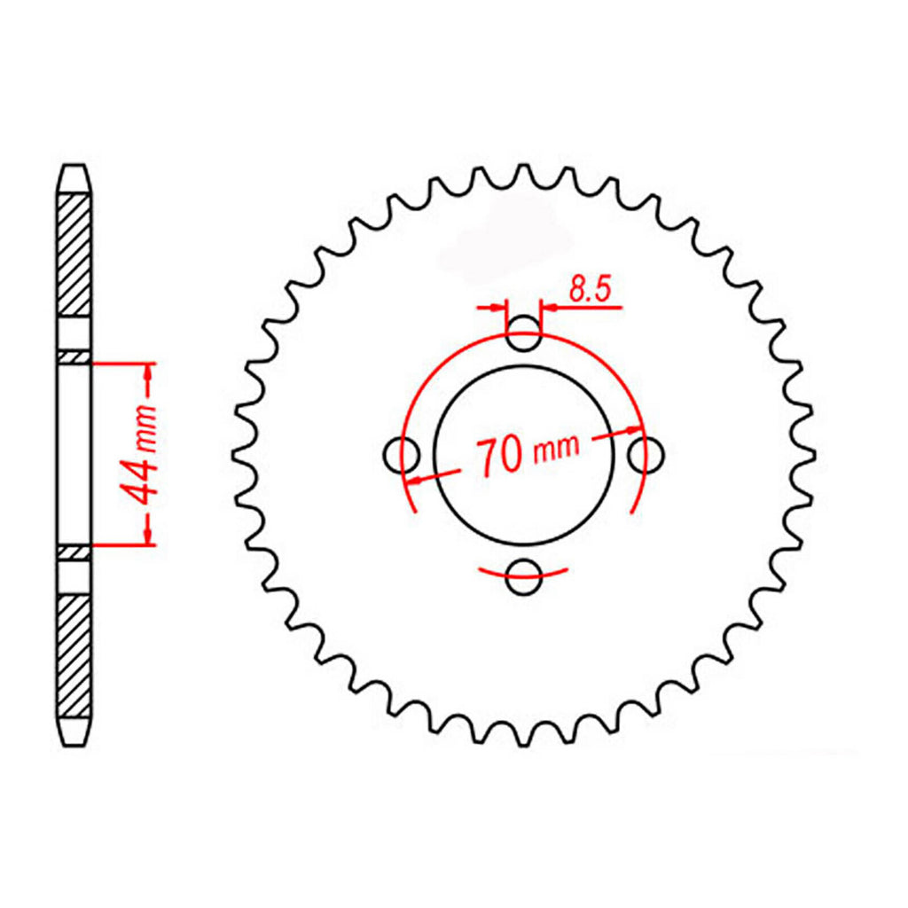 Sprocket Kit Suzuki ATV LT80 '10-'22 - 520H
