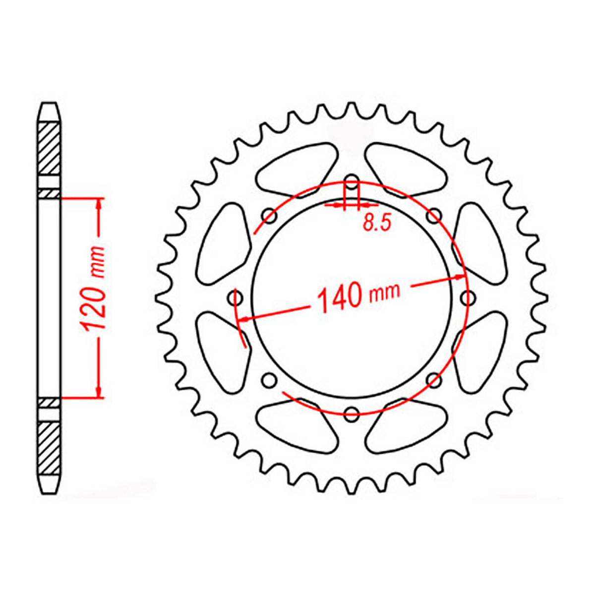 Sprocket Kit Kawasaki KLR650 '22-'24 X-Ring - Gold 15/43
