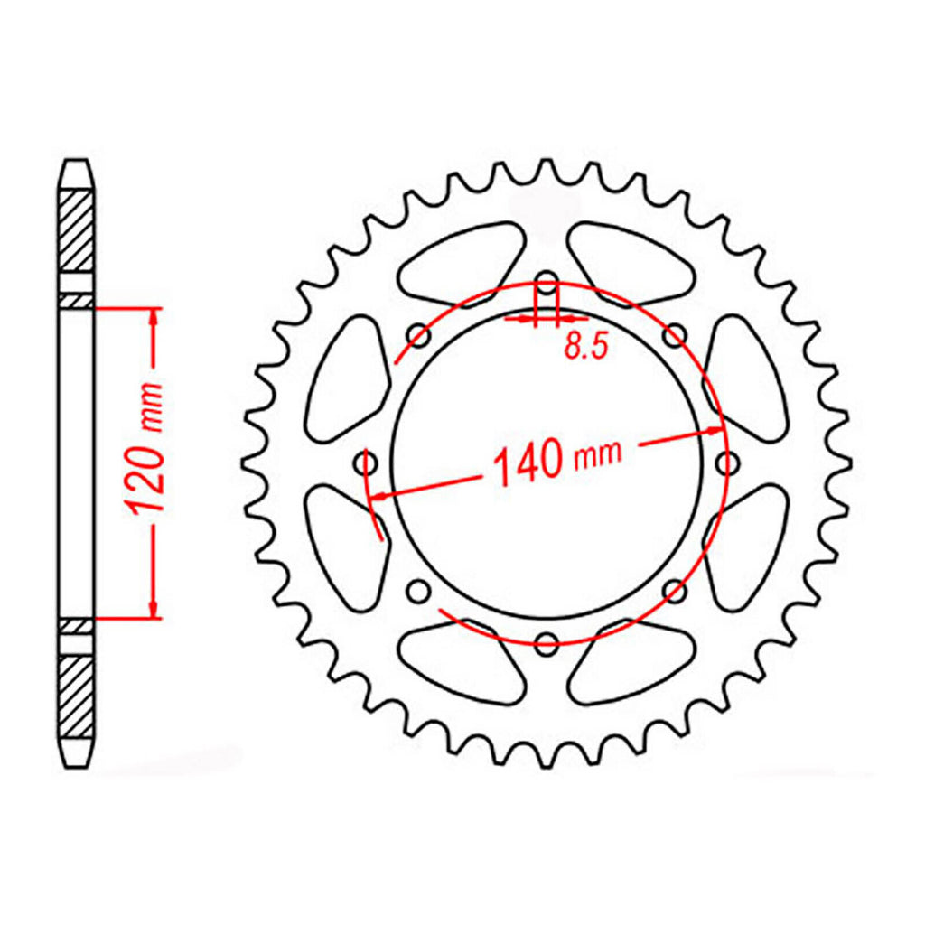 Sprocket Kit Kawasaki KLR650 '06-'21 X-Ring - Gold 15/43