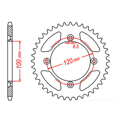 Sprocket Kit Yamaha YZ80BW - 428H 13/47