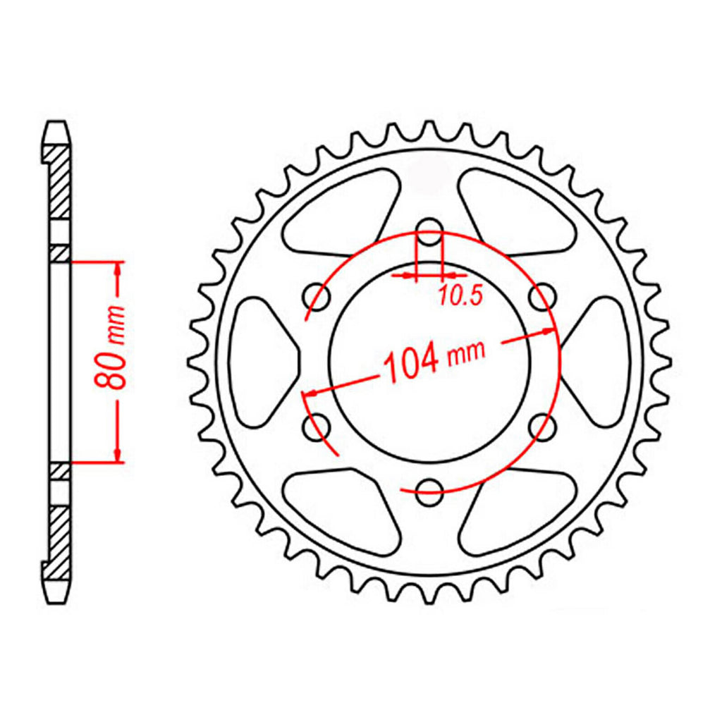 Sprocket Kit Kawasaki KLZ1000 Versys '15-'16 - GB525ZXW (Recomm) 15/43