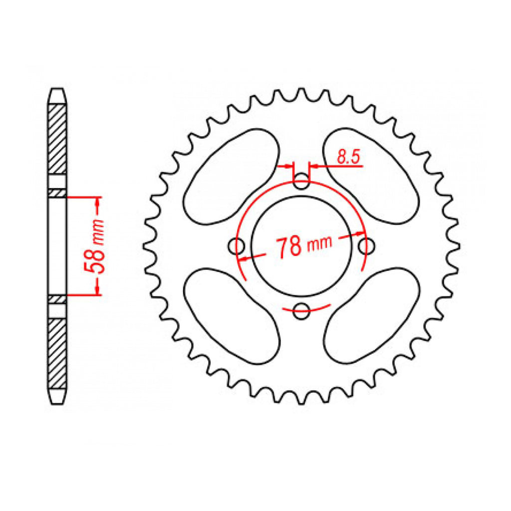 Sprocket Kit Suzuki GN125 - 428H 14/42