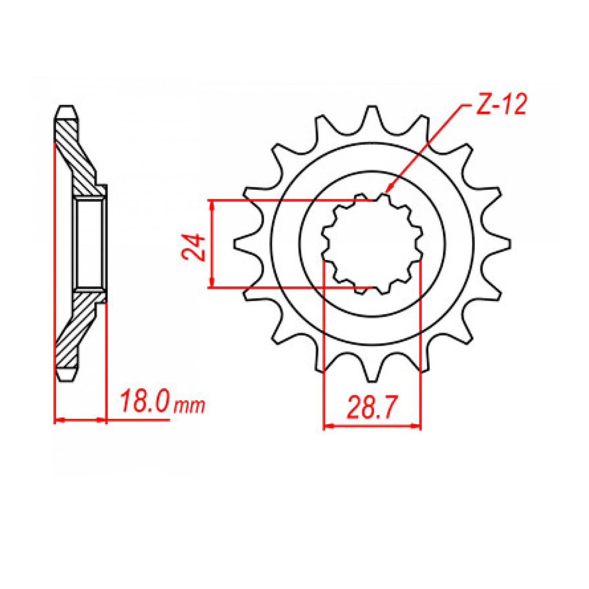 Sprocket Kit Suzuki GS500 - 520XRE 16/39