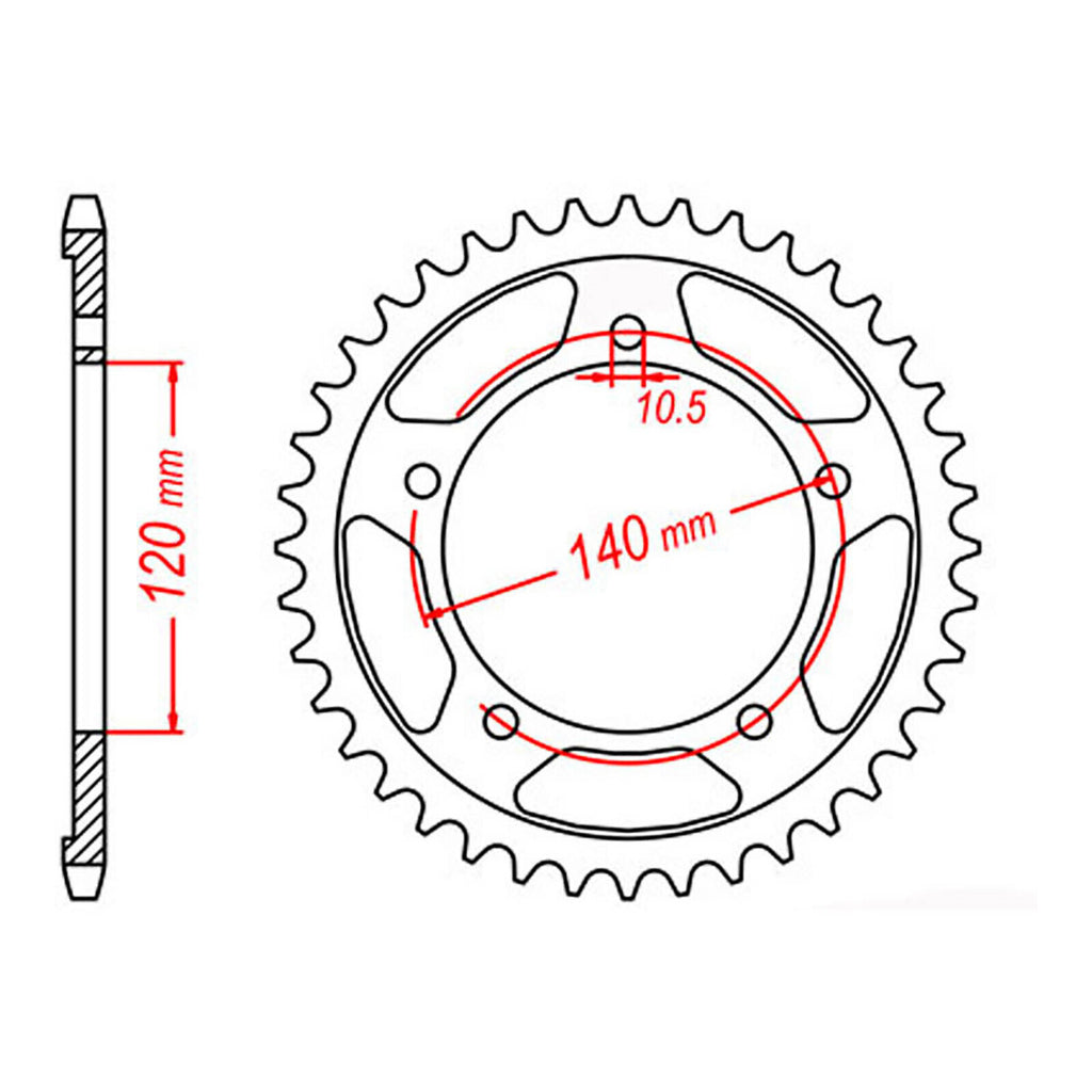 Sprocket Kit Suzuki GSXR1000 '01-'06 (K1-K6) (recom) - 530ZXW 17/42