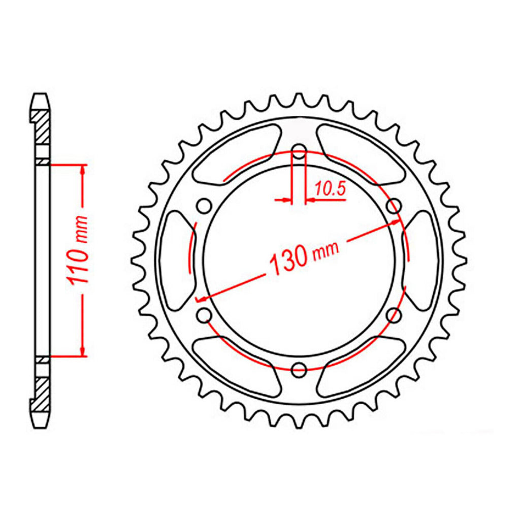 Sprocket Kit Suzuki GSXS1000A/FA 16- GB525ZXW 17-44