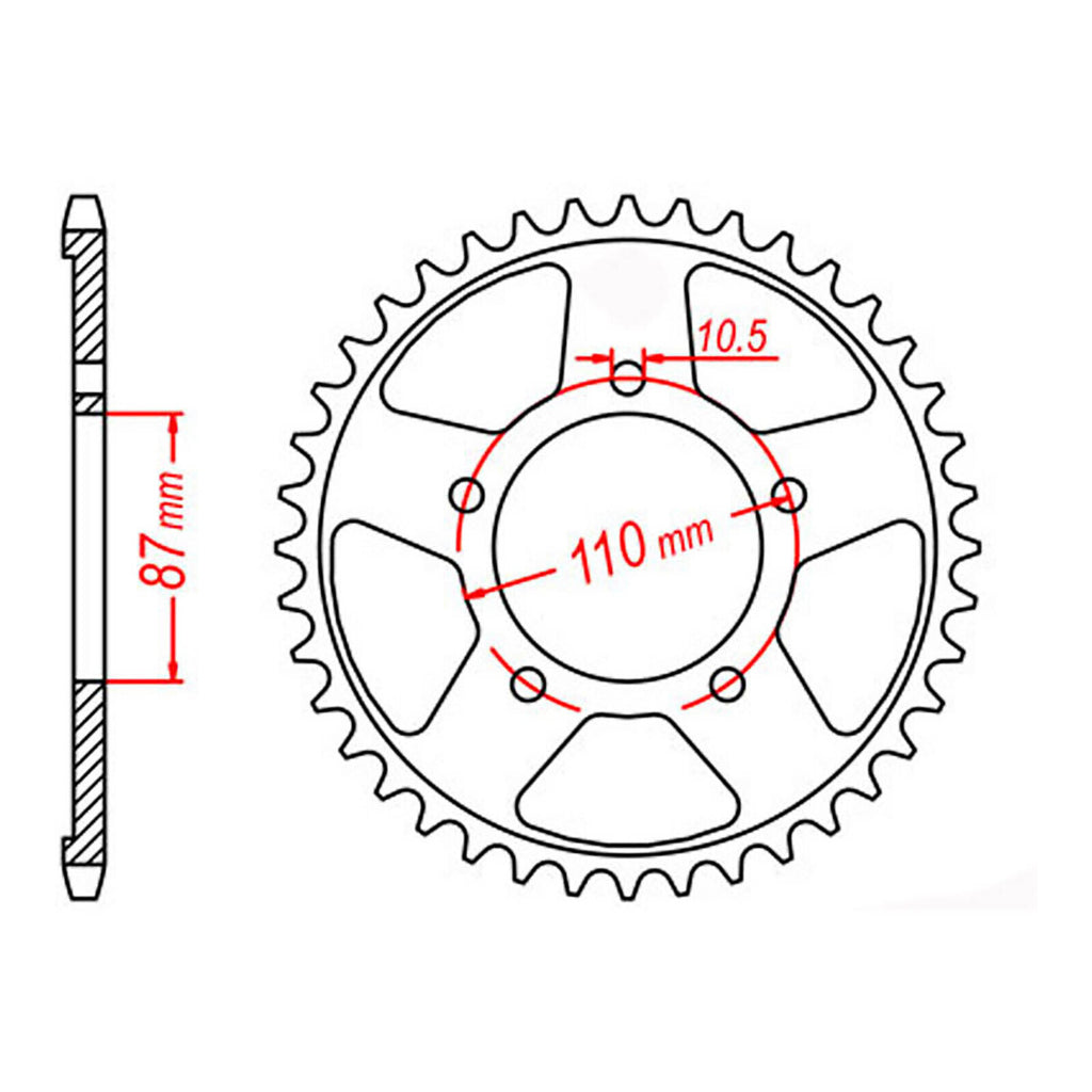 Sprocket Kit Suzuki GSXR1100 '86-'88 (530conv) - 530ZXW 14/46
