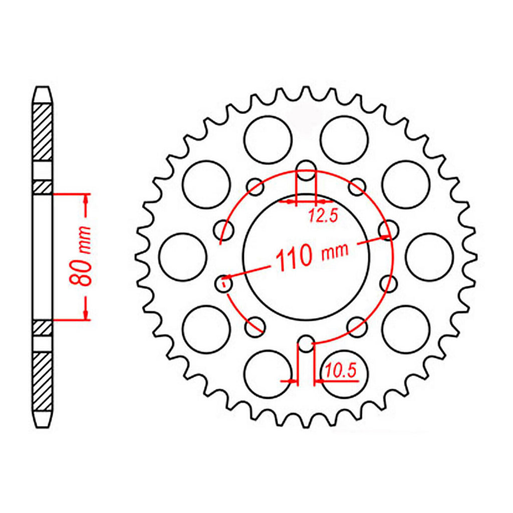 Sprocket Kit Triumph Speedmaster 800 - 525XRE 17/45