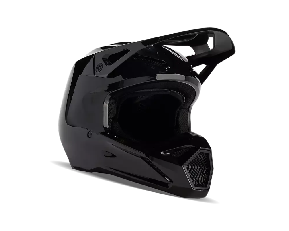 FOX V1 Solid Helmet-Black-2XL