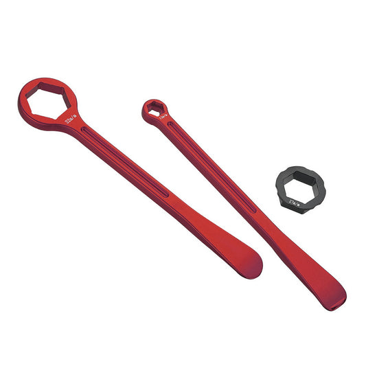 COMBO AXLE TIRE WRENCH LEVER SET  EURO KIT 32MM 27MM AXLES. 0MM 13MM AXLES ADJUSTER AND RIM LOCK NUT