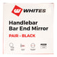 Whites Handlebar Bar End Mirrors Pair - Hinged - Black