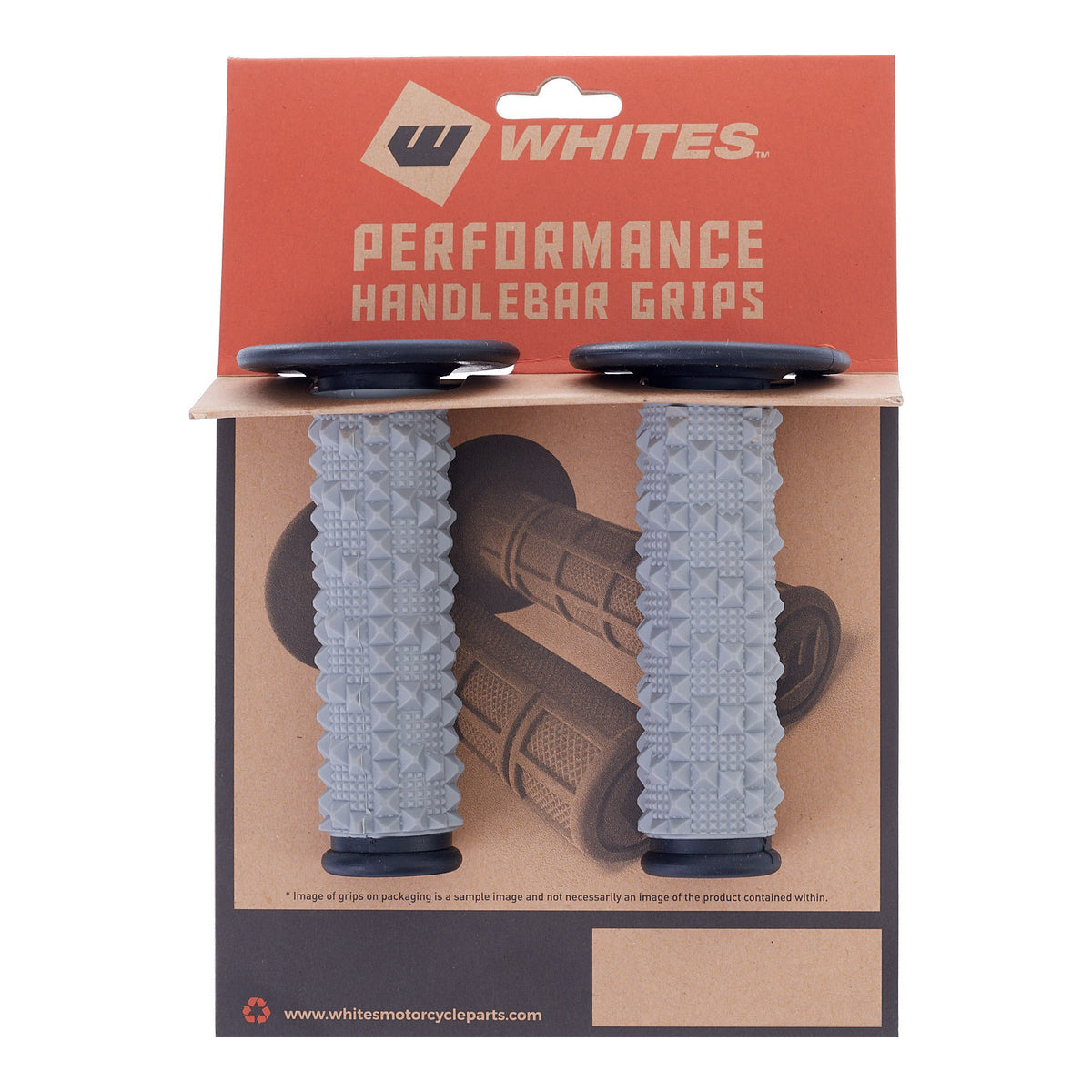 Whites MX Large Diamond Grip - Grey / Black
