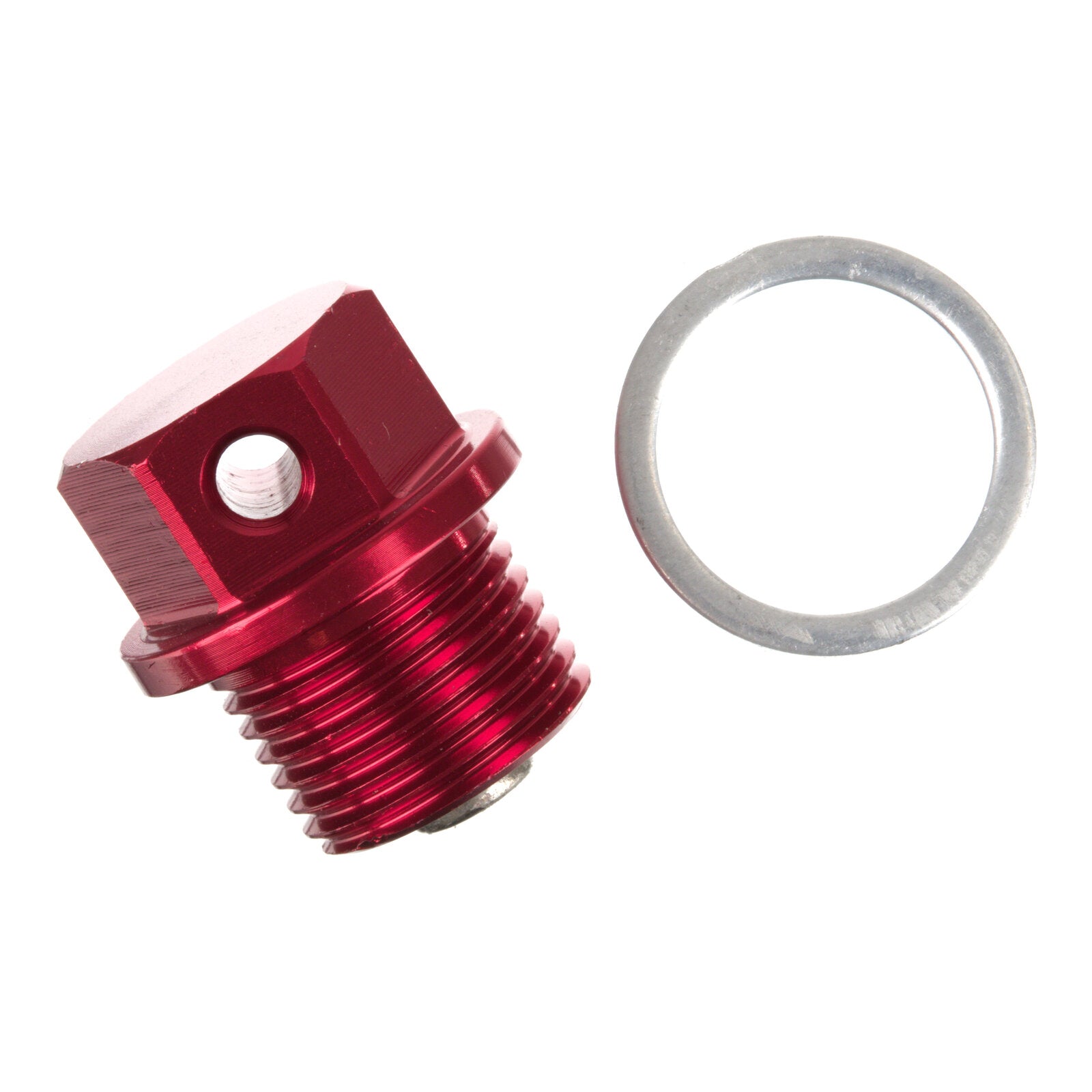 Whites Magnetic Sump Plug M14 x 10 x 1.25 - Red