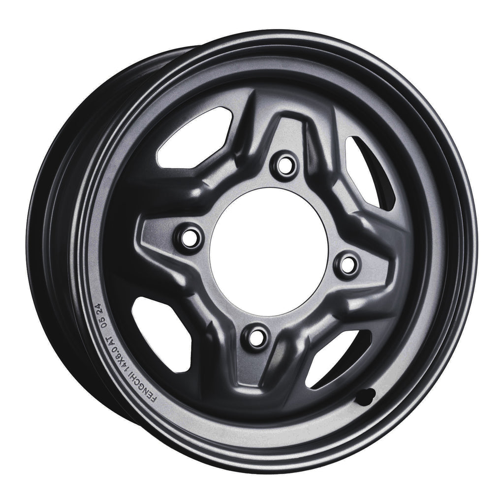 Whites ATV/UTV Steel Rim 14x6 Polaris Front 4/156 +40.2 - Black