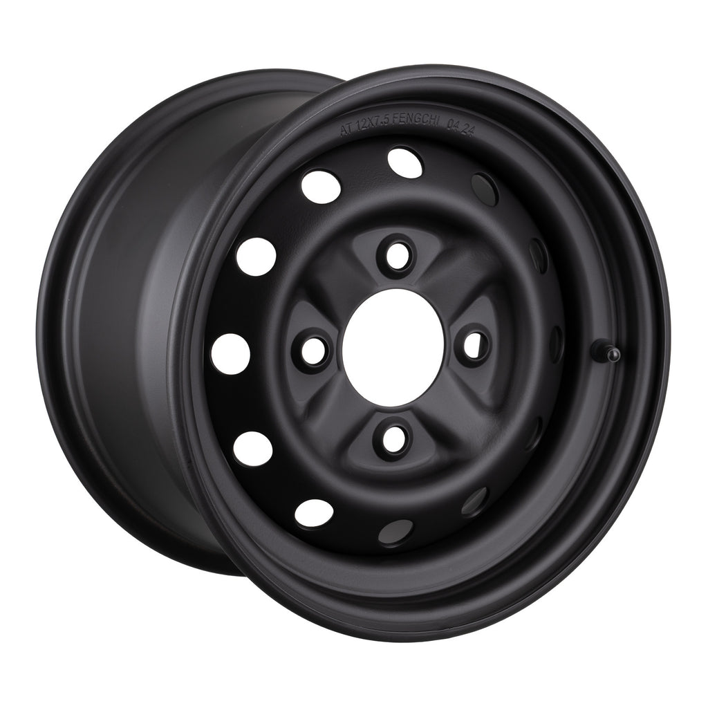 Whites ATV/UTV Steel Rim 12x7.5 CF-Moto Rear 4/110 +46.5 - Black