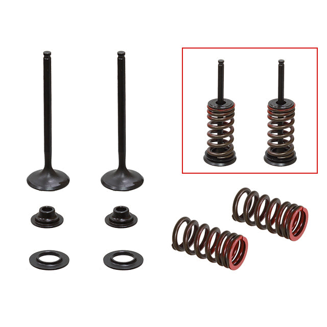 EXHAUST VALVE KIT PSYCHIC MX INCLUDES 2 VALVES, 2 SPRINGS, RETAINERS & SEATS KAWASAKI KX250F 04-16