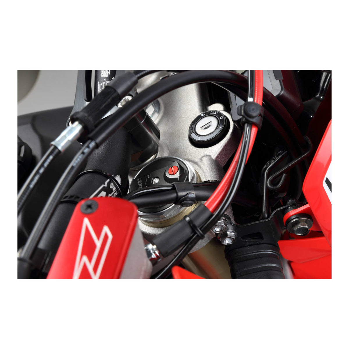 Zeta Front Fork Air Valve Cap Screw KYB/Showa - Red 2pcs
