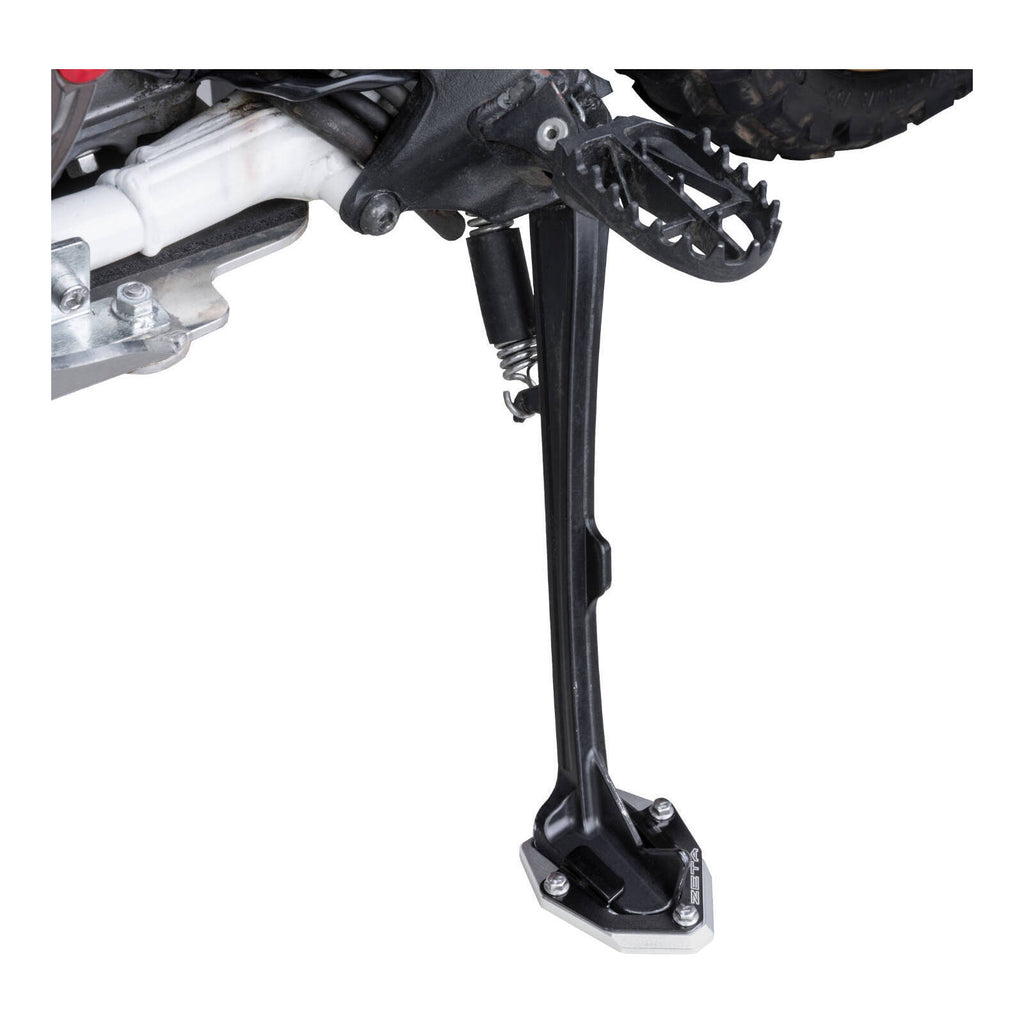 Zeta Side Stand Extender Black/Silver Honda CRF1000L/ADV '16-